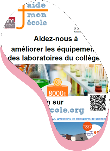 Soutenez le collège : Faites un don pour améliorer les équipements de laboratoire